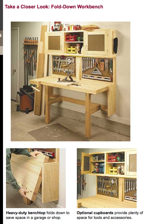 Plan: Fold-Down Workbench WoodWork tips and else